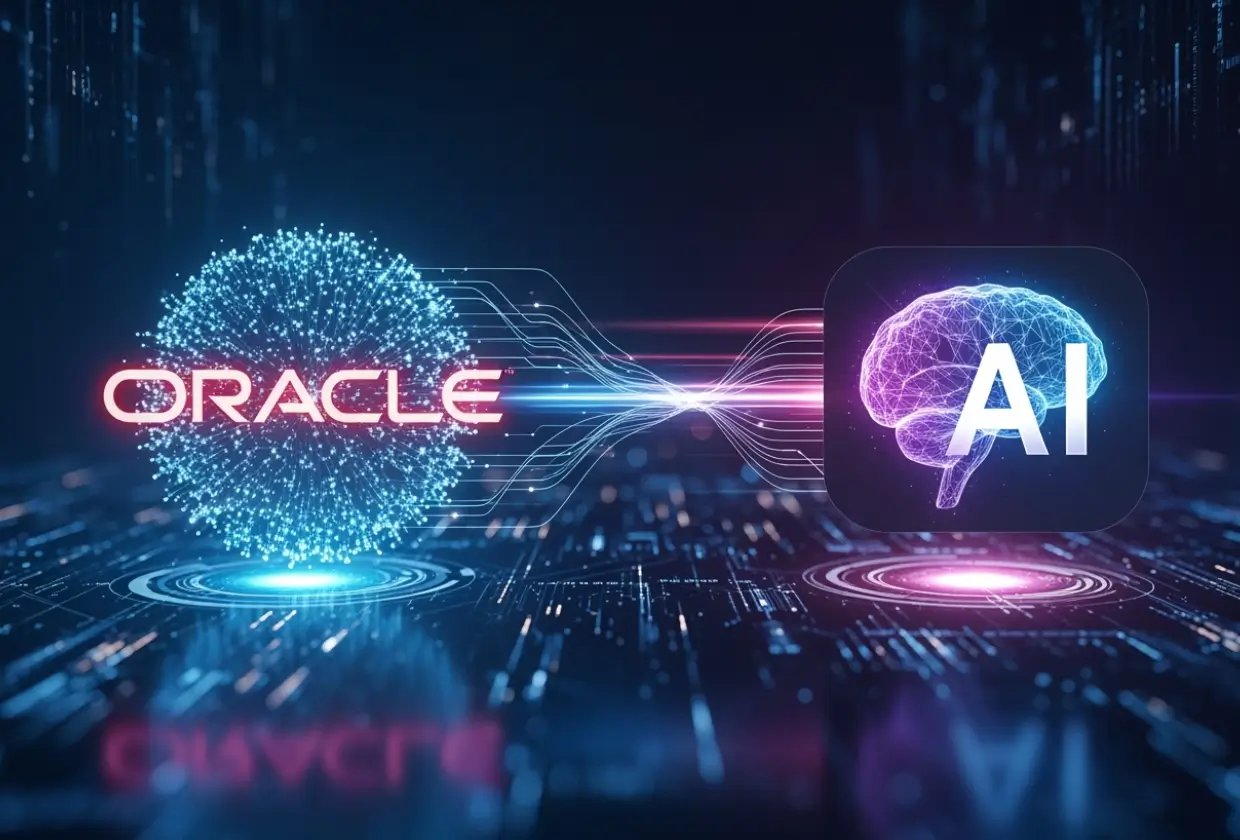 Office setting with people working